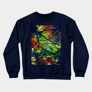 Skyward Trees Abstract Crewneck Sweatshirt